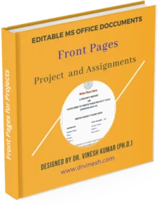 Editable Front Pages for Projects